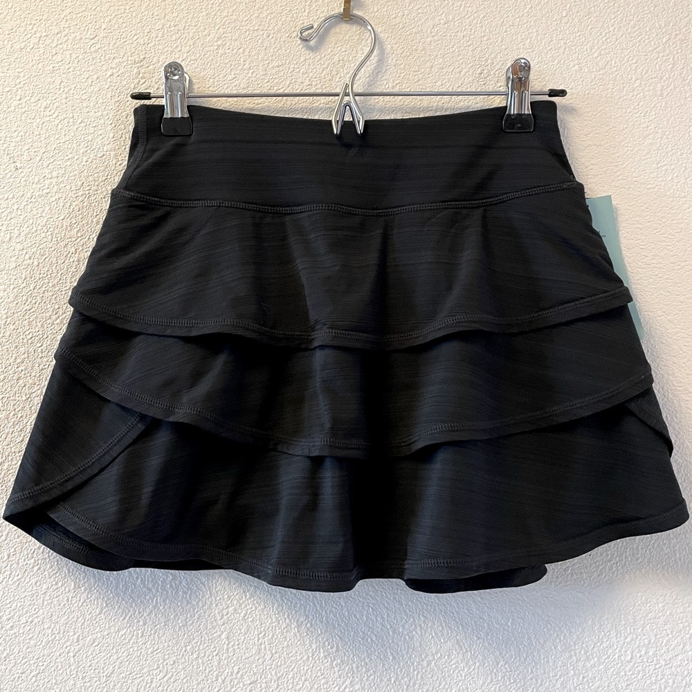 NWT Ideology Mini Layered Black Skort Size XS
